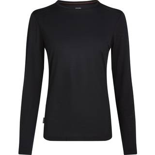 Icebreaker Women's Merino 125 Cool-Lite Sphere III L/S Tee Merino-shirt Damer størrelse XL farve sort
