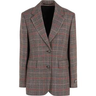 Single-Breasted Prince of Wales Check Blazer in Ebony - 40