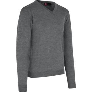 ID 0640 Pullover merino Grå melange L