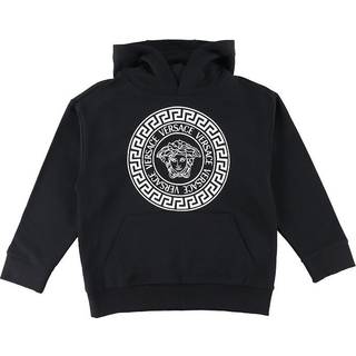 Versace Kids Medusa printed cotton hoodie - black - Y 10