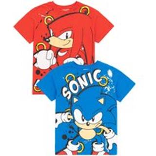 Vanilla Underground Rød Sonic 100% Bomuld T-shirt 2 Pakke4 - 5 år (104 - 110cm)