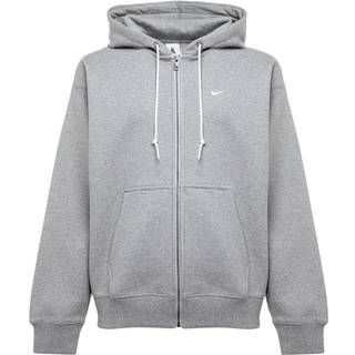 Nike Solo Swoosh-hættetrøje med fuld lynlås til mænd - grå - XL