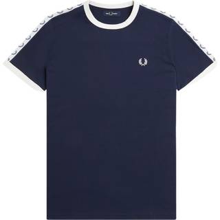 Fred Perry Taped Ringer T Shirt Blue