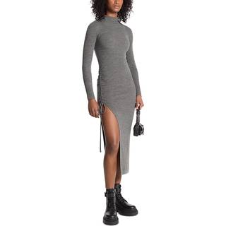 MK Stretch Wool Ruched Dress - Grey - Michael Kors - XS