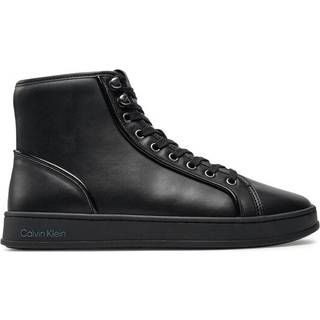 Leather High-Top Trainers - Black - EU 41