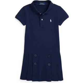 Ralph Lauren Logo Polokjole Navyblå Nautical Stretch Mesh Polo Dress Spring Navy W/ C1750 White  Marineblå    kvinde