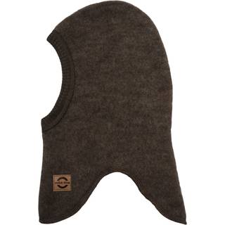Mikk-line Elefanthue Mørkebrun Melange Merinould - Str. 9-12m 74/80cm