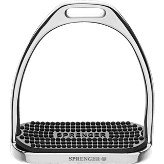 FILLIS Stirrups - Rustfrit stål med sort gummi - 11 cm