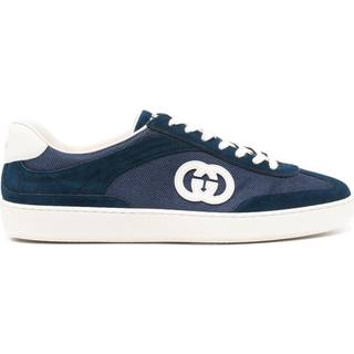 Gucci G75 suede and canvas sneakers - blue - EU 41