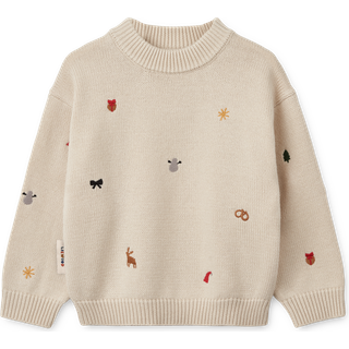 Orlane Embroidery Striktrøje, Holiday/Sandy, 104 cm