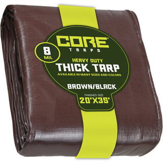 Kerne tarps Heavy Duty 8 Mil Tarp Cover Vandtæt UV -resistent Rip and Tear Proof Poly Tarpaulin med forstærkede kanter til tagcamping Patio Pool