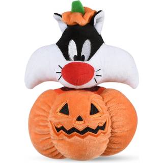 Looney melodier til kæledyr Sylvester Cat Halloween Pumpkin Head Plush Dog Legetøj | Fyldt dyrelegetøj til hunde Lille hundelegetøj Sylvester The