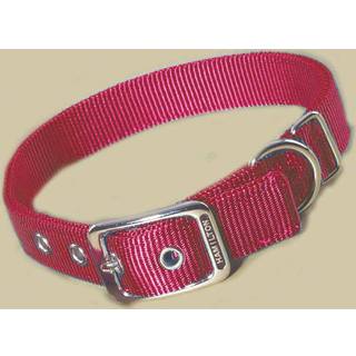 Hamilton dobbelt tyk nylon Deluxe hundehalsb?nd 1-tommer gange 32-tommer r?d