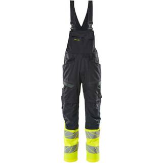 MASCOT ACCELERATE SAFE overall med knælommer, mørk marine/hi-vis gul - 76C58