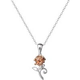 Disney Princess Belle Rose Necklace - Rose Gold - Silver - One Size