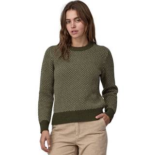 W's Recycled Wool-Blend Crewneck Sweater - Ridge / Pine Needle Green