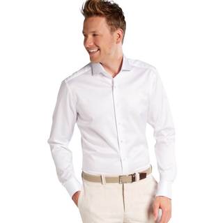 SLIM FIT Luxury Shirt in white plain