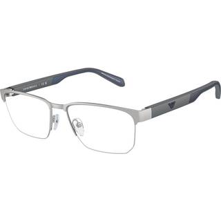 Emporio Armani Mand EA1162 3045 Optiske stel Metal Sølv Transparent Geometrisk Normal