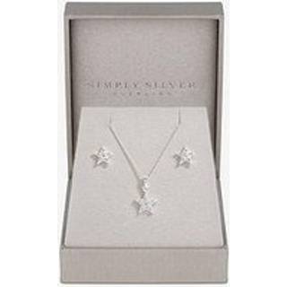 Simply Silver Simply Silver Silver Tone 925 Cubic Zirconia Celestial Set With Gift Boxed