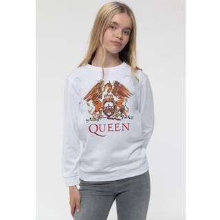 Queen - Queen Kids Sweatshirt: Classic Crest (White) (9-10 Years)
