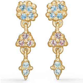 Studio Z - Cluster forgyldt ørestikker med sten - 7217843