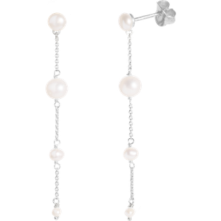 byBiehl - Aura flow sølv ørehængere med perler - 4-3903wp-r