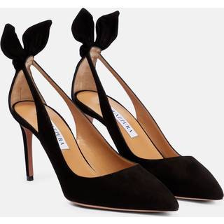 Aquazzura Bow Tie 85 suede pumps - black - EU 40.5