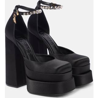 Versace Medusa Aevitas satin platform pumps - black - EU 36