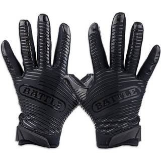 Battle Sports Doom 1.0 Brede modtager Fodboldhandsker Ultra Stick Voksne & Youth Gloves - Youth Large Black