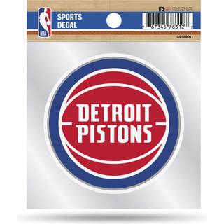Rico Industries NBA Basketball Detroit Pistons 4 """" X4 """" Small Style Decal