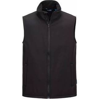 Print & Promo softshell vest (2 Lags) - Sort (Størrelse: S)