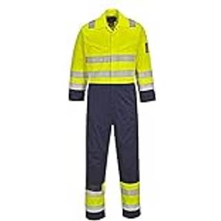 Hi-Vis Modaflame kedeldragt - Gul/Marine (Størrelse: 4XL)