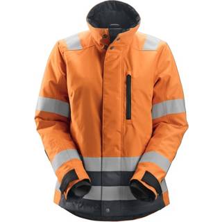 Snickers 1137 high-vis 37.5® damevinterjakke, klasse2/3 orange/koksgrå 5XL lang