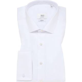 MODERN FIT Cover Shirt in white plain