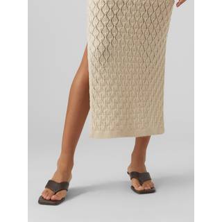 Vero Moda - Beige - Vmevelyn Sl Crochet 7/8 Dress Vma N - Large