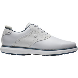 FootJoy Traditions Vandtætte Dame Golfsko Uden Spikes - White/Blue/Grey - Str. 41 Bred