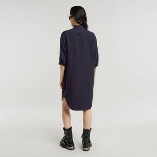 Cargo Tunic Dress - Dark blue - Women