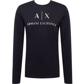 Armani Exchange Long Sleeve Logo T Shirt Navy