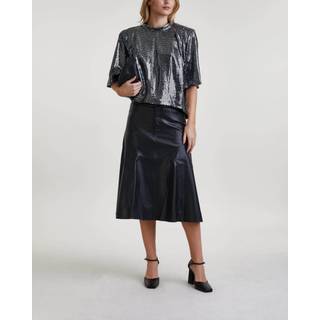 Proenza Schouler White Label Jesse faux leather midi skirt - black - XXXS