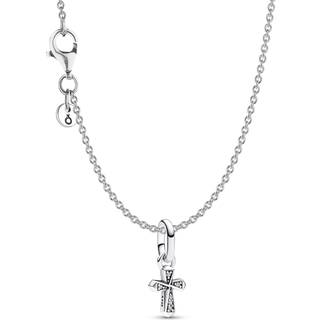 Pandora 68324 Damen-Kette Funkelndes Kreuz Silber