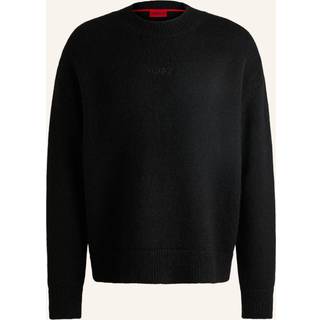 HUGO Herren Pullover schwarz unifarben