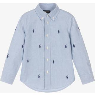 Polo Ralph Lauren Kids Logo embroidered cotton Oxford shirt - blue - Y 6-7