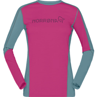 Norrøna Women's Falketind Equaliser Merino Round Neck Festival Fuchsia, S