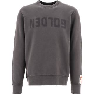 Golden Goose Distressed Logo Sweatshirt Anthracite