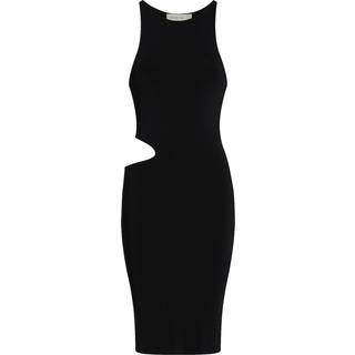Slim Cut Out Jumper Dress - Black - S