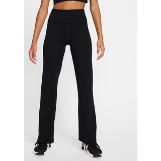 Højtaljede Nike One Dri-FIT-bukser med foldekant til kvinder - sort - XL Tall