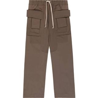 Rick Owens Kids Wide-leg cotton cargo pants - beige - Y 6