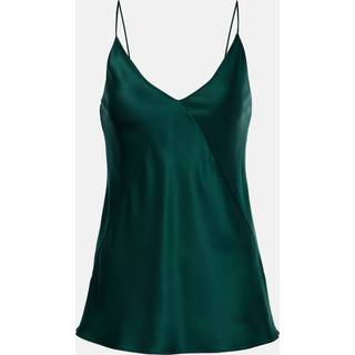 Max Mara Metello silk satin tank top - green - XXS
