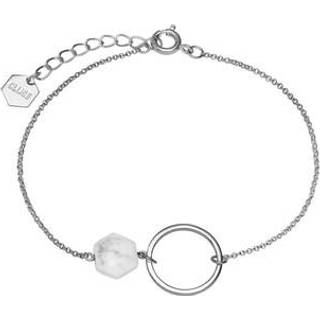 CLUSE Idylle Silver Marble Hexagon Chain Bracelet - Adjustable