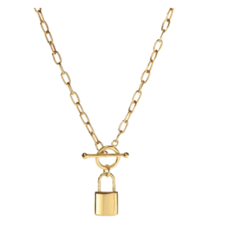 LOCK LOVE NECKLACE | GOLDEN
